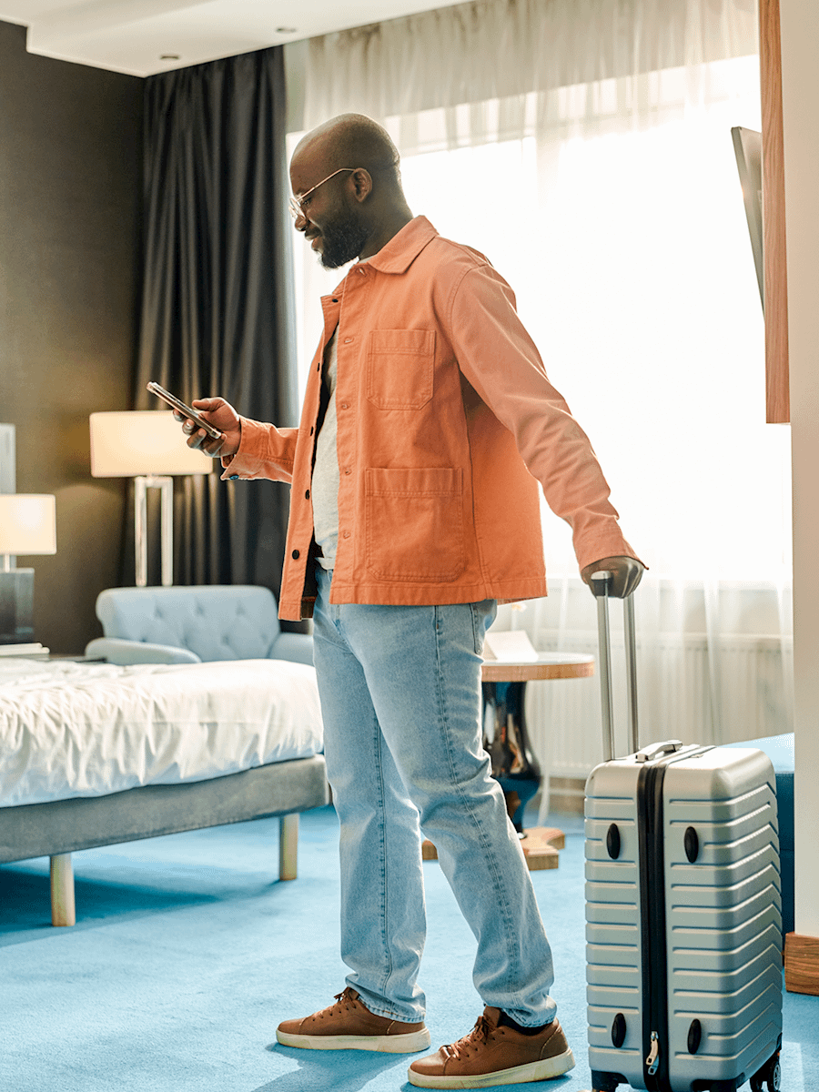man with a suitcase